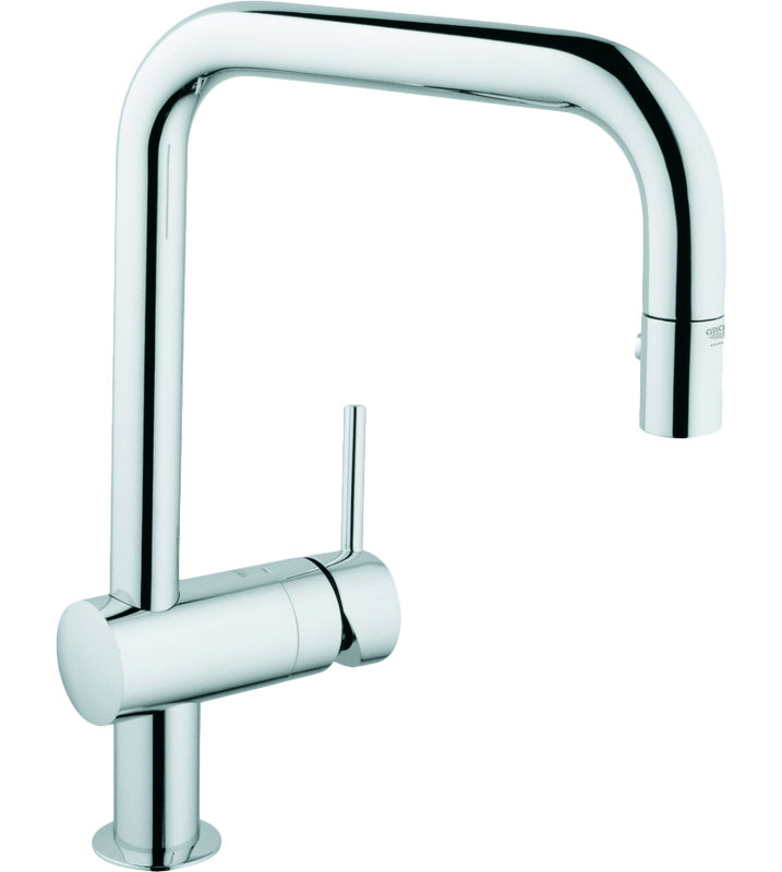Minta® Pull Down Single Handle Kitchen Faucet, StarLight Chrome