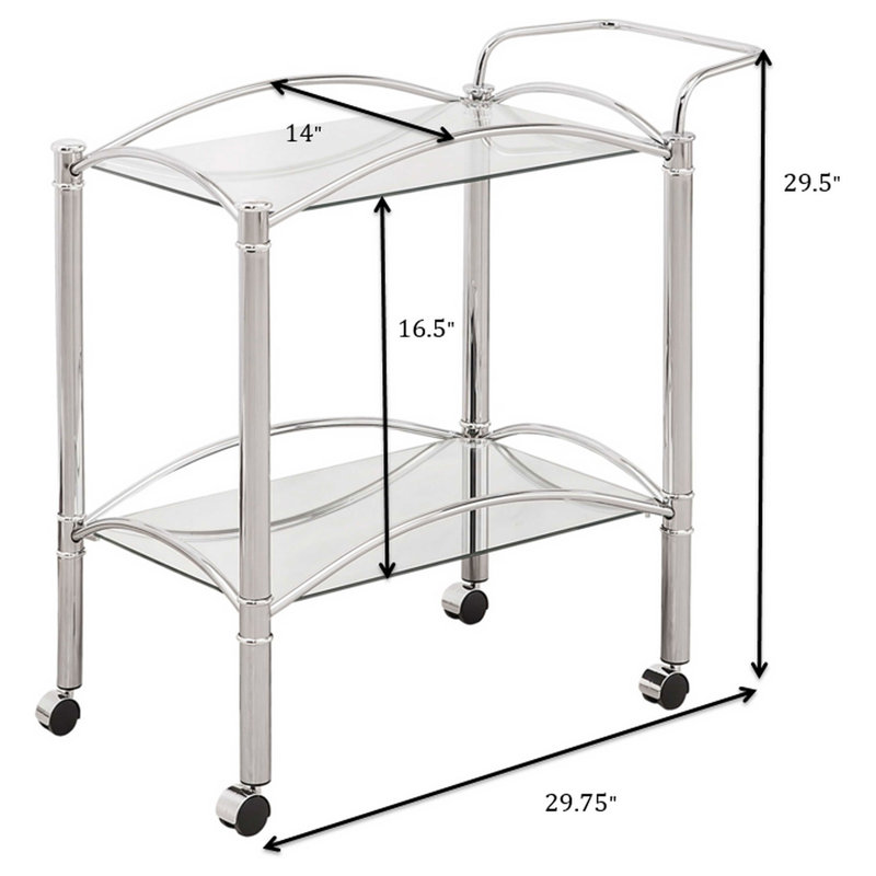 Jorelus Metal Bar Cart