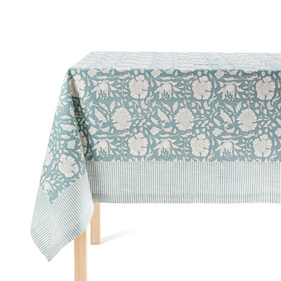 over&back Hand-Blocked Tablecloth