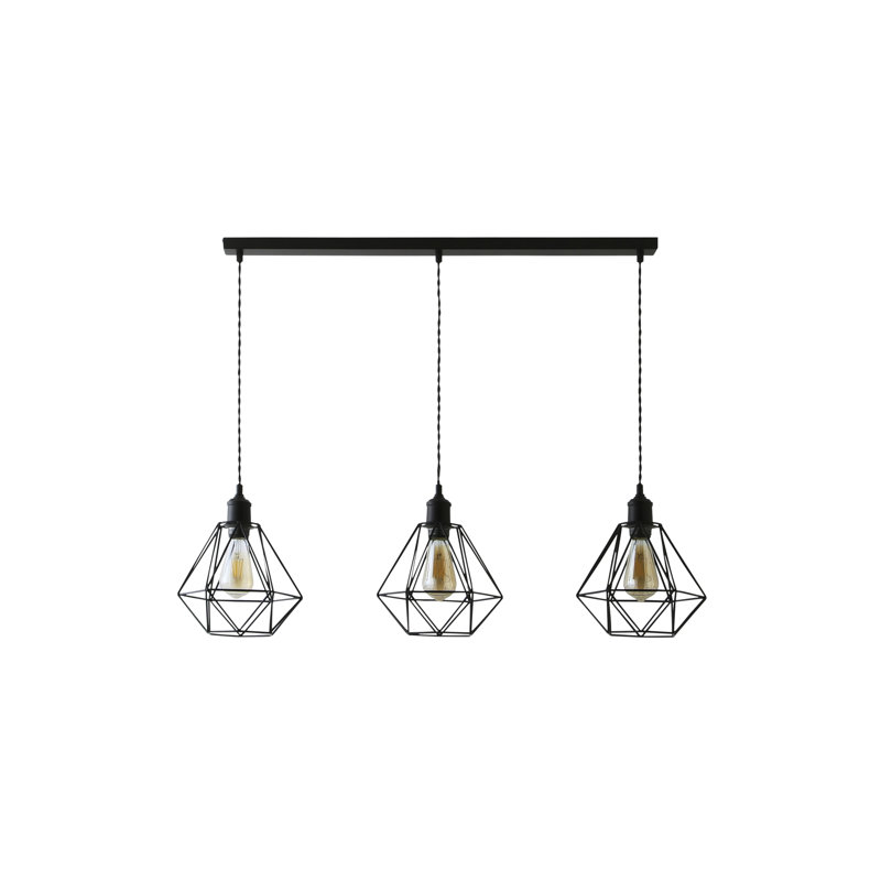 3 - Light Matte Black Pendant, Yes