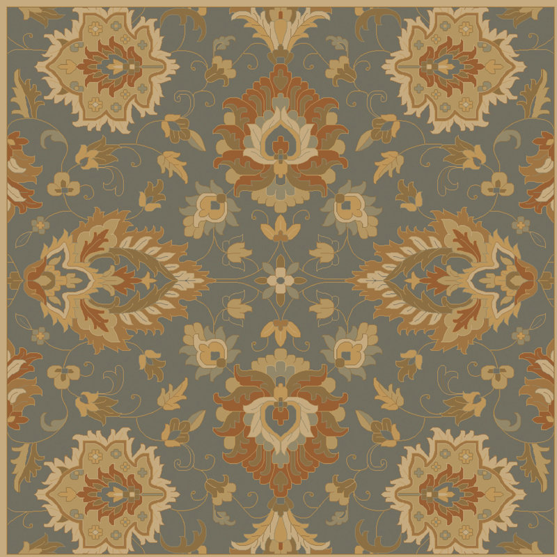 Arden Wool Oriental Indoor Rug, Square 4'
