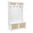 Clothes Hanger Hall Tree Storage Bench Shoe Rack For Entryway, Hall Tree With Bench And Shoe Storage, Hall Tree Entryway Bench With Rattan Door 40.16"W*18.58"D*64.17"H-943505682