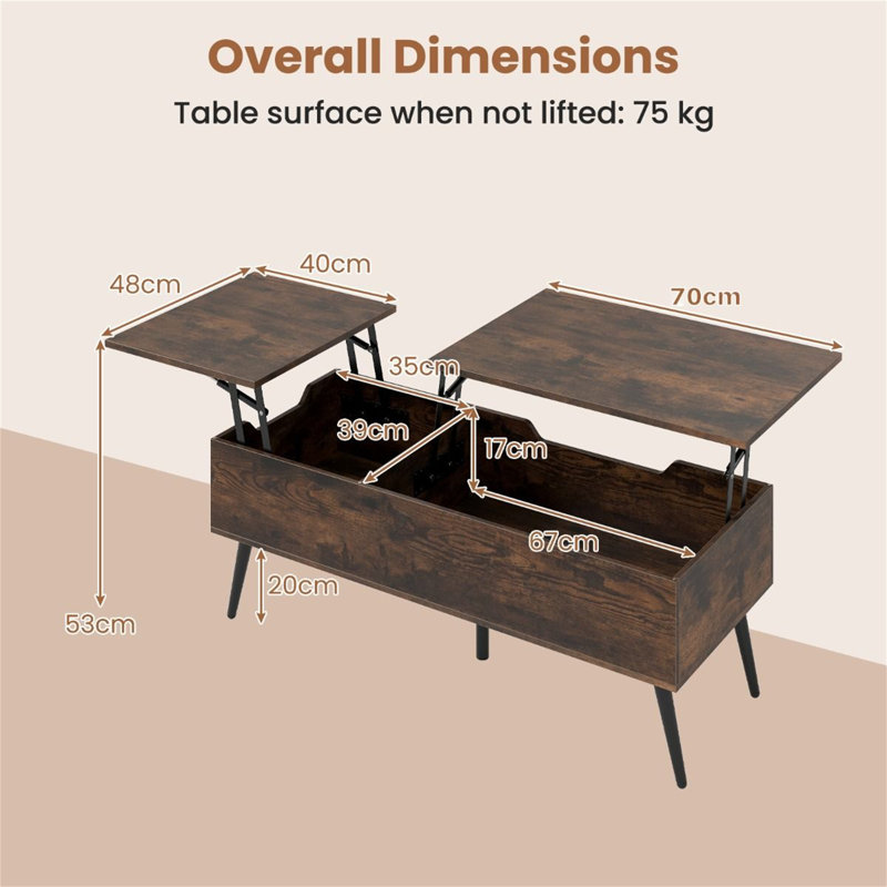 Lift Top Coffee Table with Storage