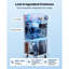 Machine à crème glacée commerciale, rendement de 34 à 44 L / H, machine à crème glacée autoportante à double compresseur avec trémies 2 * 10L et 3 saveurs, alerte de mélange à pré-refroidissement pour les magasins de desserts