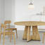 Table de salle à manger ronde pour table de cuisine en bois de 4 po et 47 po