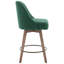 65CM Seat Height Modern Mid-Century Swivel Bar Stool with Backs and Wood Legs-1896269818