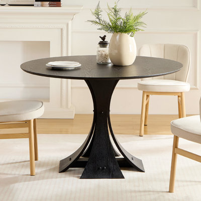 Table moderne en bois noir, parfaite pour le salon, le café, la table de salle à manger noire, la cuisine convenable, le thé au lait