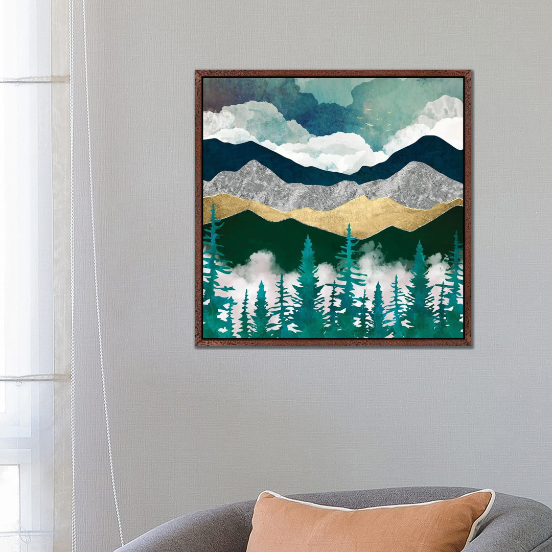 Misty Pines II von SpaceFrog Designs - Galerie-umwickelte Leinwand Giclée auf Leinwand