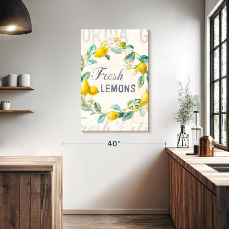 Kema Floursack Lemon Bright Wall Sign, 39" H x 26" W