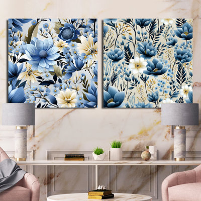 Demorest - Ensemble de 2 collages carrés floraux