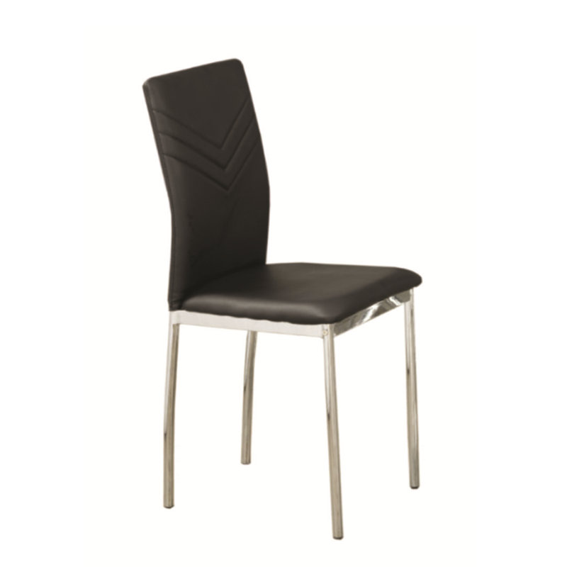 Chaise d'appoint rembourrée Camara, Noir
