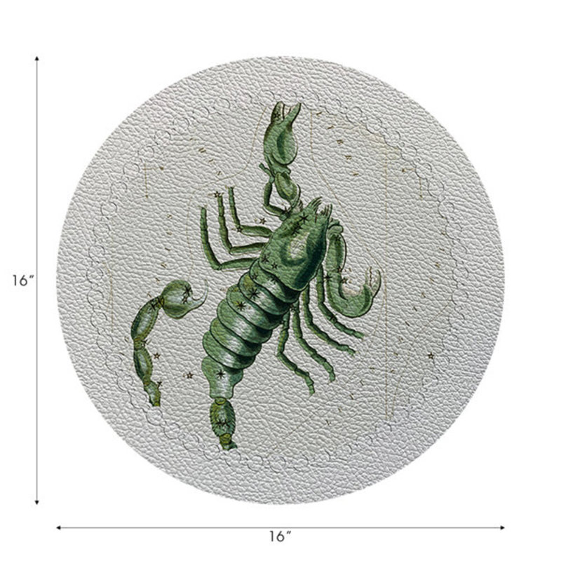 Napperon Zodiac Scorpio, Blanc