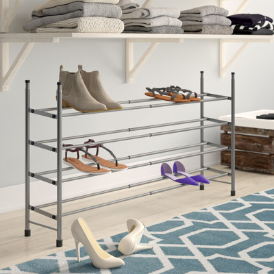 Étagère à chaussures à 4 niveaux extensible pour 24 paires de chaussures