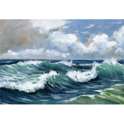 Vagues sur une plage par Inconnu