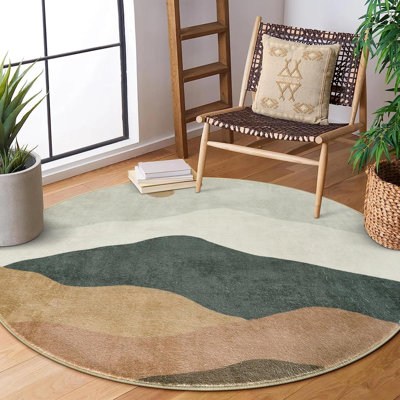 Tapis GST Fluid Mountainscape - Accent bohémien vibrant avec envers antidérapant