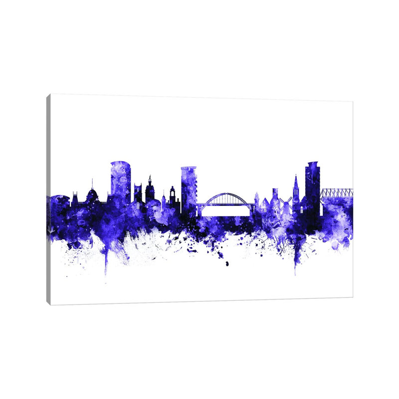 Sunderland, England Skyline by Michael Tompsett - Wrapped Canvas Gallery-Wrapped Canvas Giclée, 20.32 cm H x 30.48 cm W