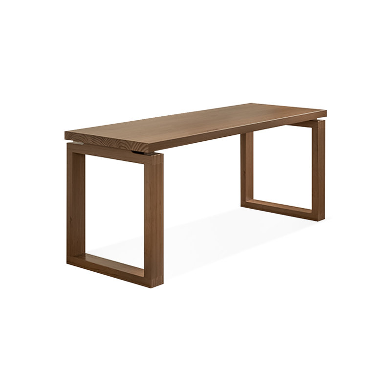 Bureaux rectangulaires bruns en bois massif, H 29,53 po x l 62,99 po x P 23,62 po