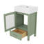Meuble-lavabo de 20 pouces avec lavabo en céramique et rangement généreux-1262005968