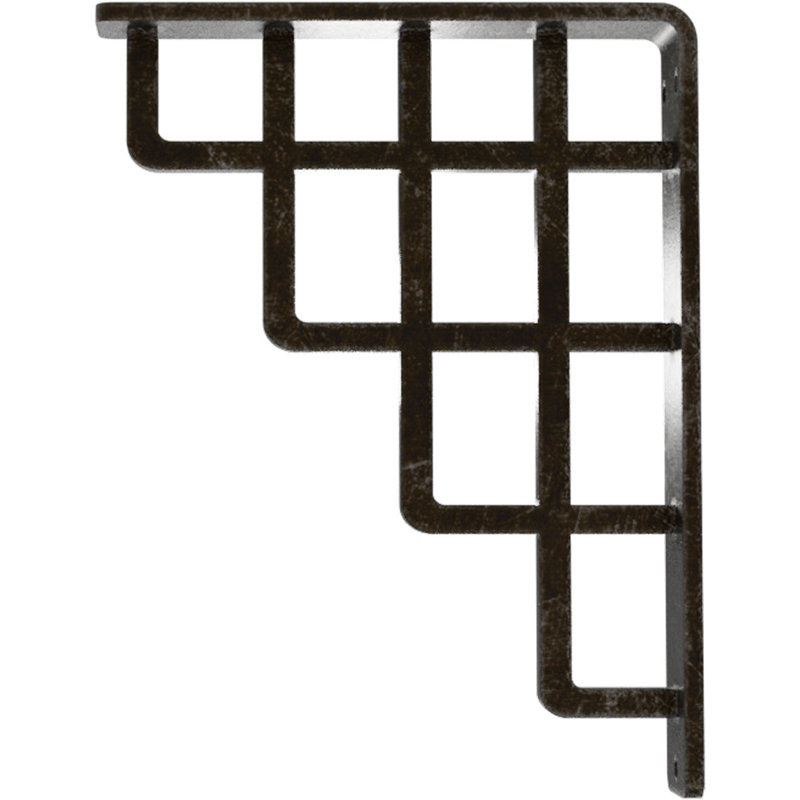 Support en fer forgé Diane, Argenté antique chaleureux, H 8 po x l 1,5 po x P 5,5 po