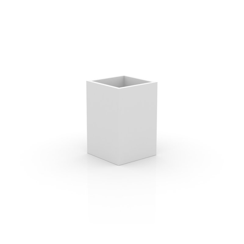 Cubo Resin Pot Planter, 23.5" H x 15.75" W x 15.75" D, Black