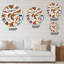 Doodles stylisés d'inspiration baroque - horloge murale bohème et éclectique-60328547