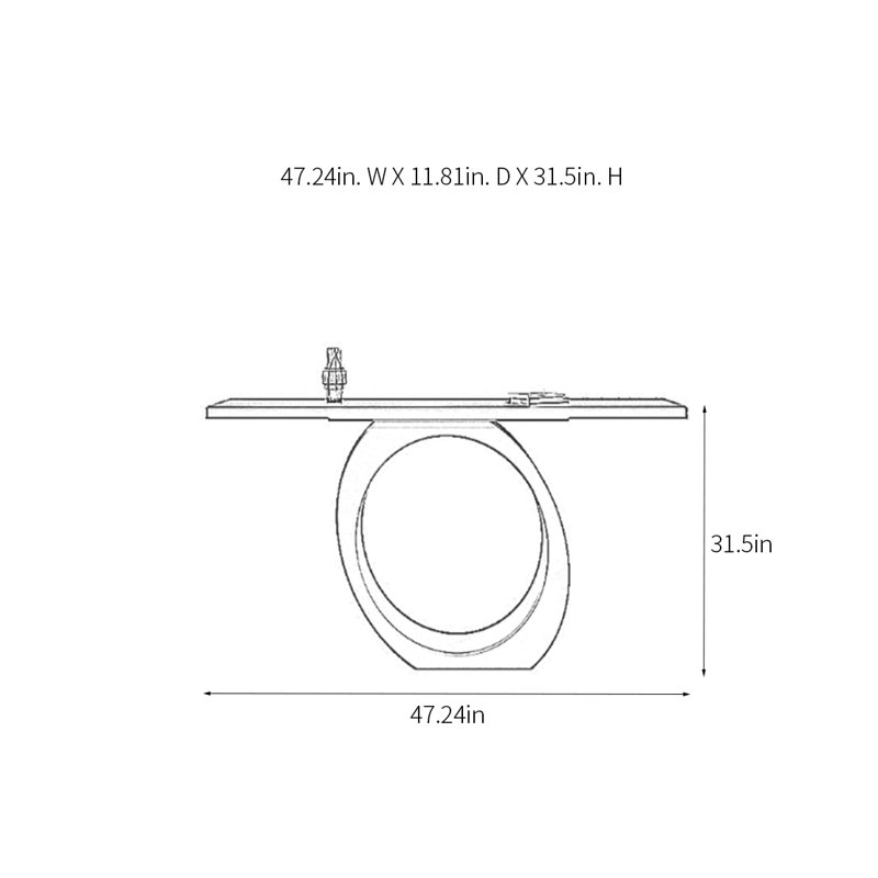 Nima, H 31,5 po x l 47,24 po x P 11,81 po, Blanc