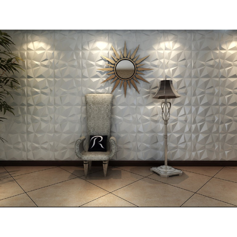 50.04cm x 50.04cm Wood Tile in White