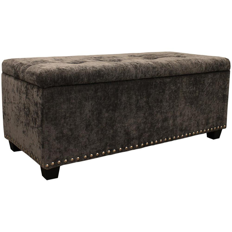 Banc de rangement à plateau rabattable Bachand, Brun