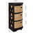 Breunig Solid Wood 3 Drawer X-Side Corner Storage Drawer with 3 Wicker Baskets, Black-54141908