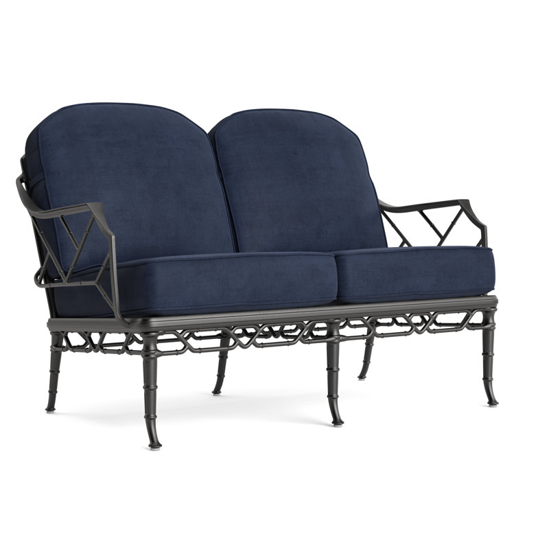 Calcutta Outdoor 2 - Seat Loveseat, Fusion Neptune, Textured Pewter