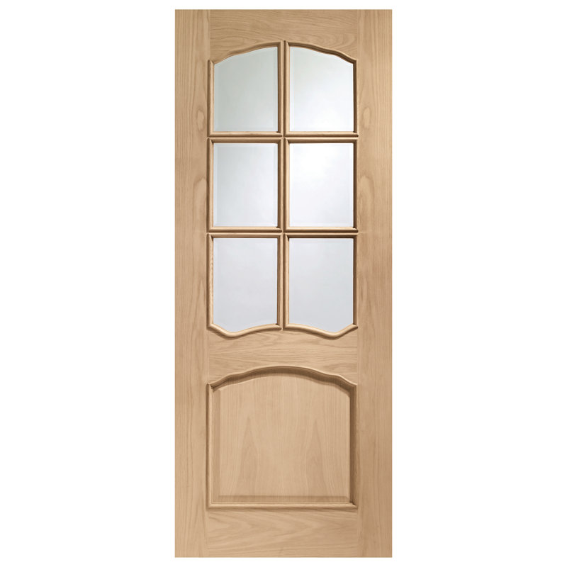 Internal Glazed Oak Riviera, 1981mm H x 762mm W x 35mm D