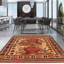 Tapis décoratif en laine de conception unique en laine noué à la main New Age de 4 pi 1 po x 6 pi 4 po Ceanan