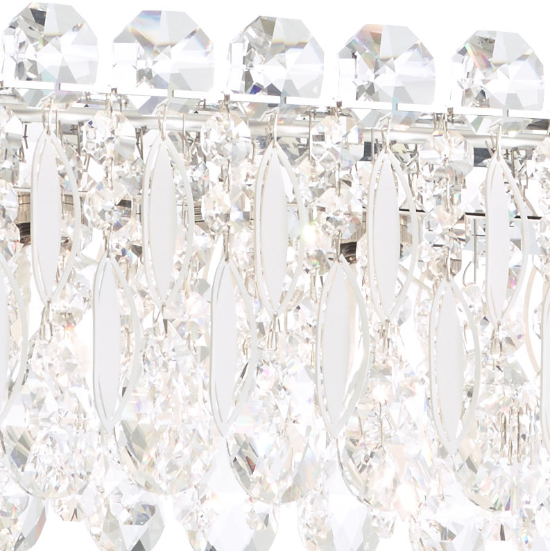 Sarella 18 - Light Chandelier, Antique Silver, Clear Crystals From Swarovski
