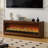 Brown Solid + Manufactured Wood Freestanding TV Cabinet Fireplace-31408609-31408614