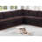 L-Shaped Sectional Set 4Pc One Arm Loveseat Armless Chair Corner Wedge Cushion Back Plastic Leg Corduroy Upholstered Primary Living Room-783636026