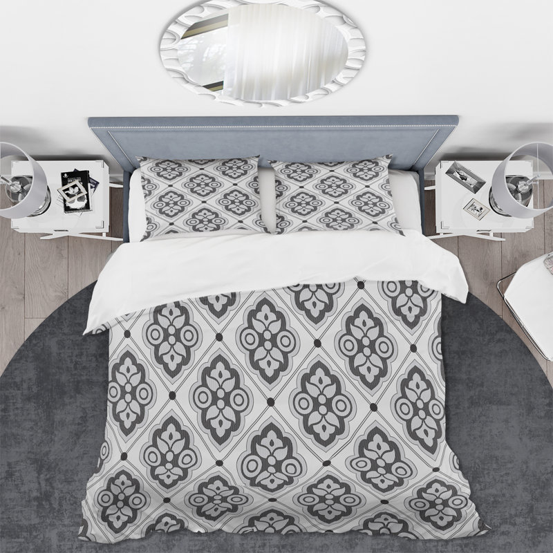 Ensemble de housse de couette en microfibre Quatashia, Housse de couette simple + 1 taie décorative stan