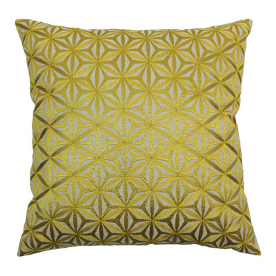 Embroidered Cotton Throw Pillow
