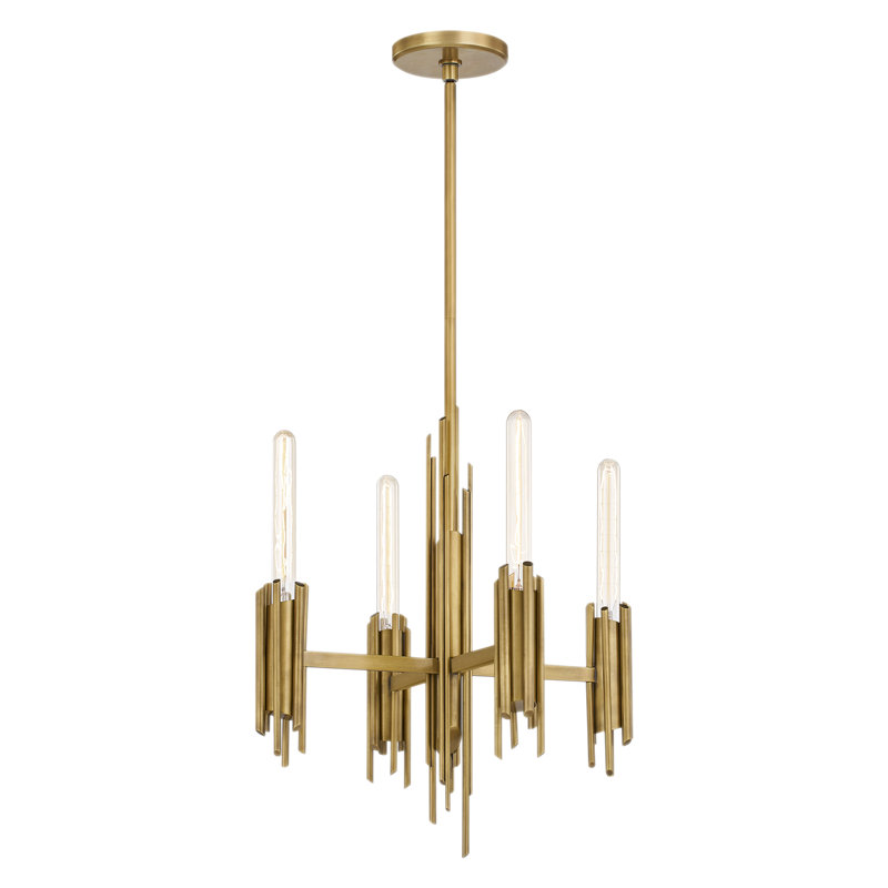 Torres 4 - Light Chandelier, Vintage Brass