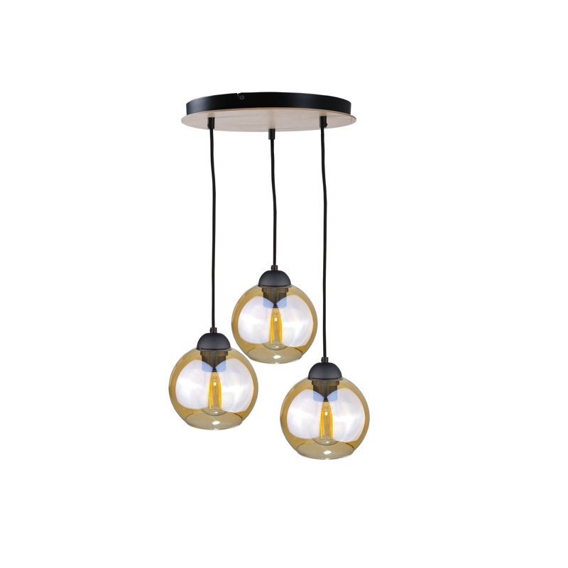 3 - Light Black Cluster Pendant