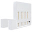 Grand lit escamotable White Space avec mécanisme hydraulique, bureau et rangement pour tablettes de bureau, capacité de 600 lb, petits espaces