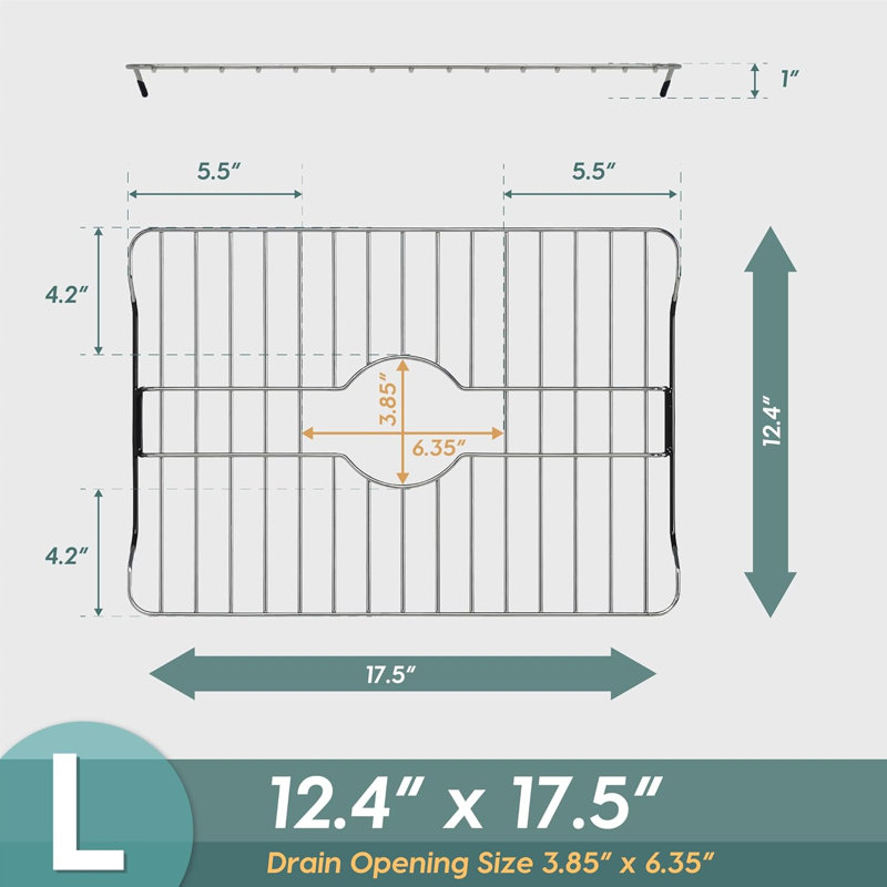 304 Stainless Steel Sink Protector Rack – Rust-Resistant Grid