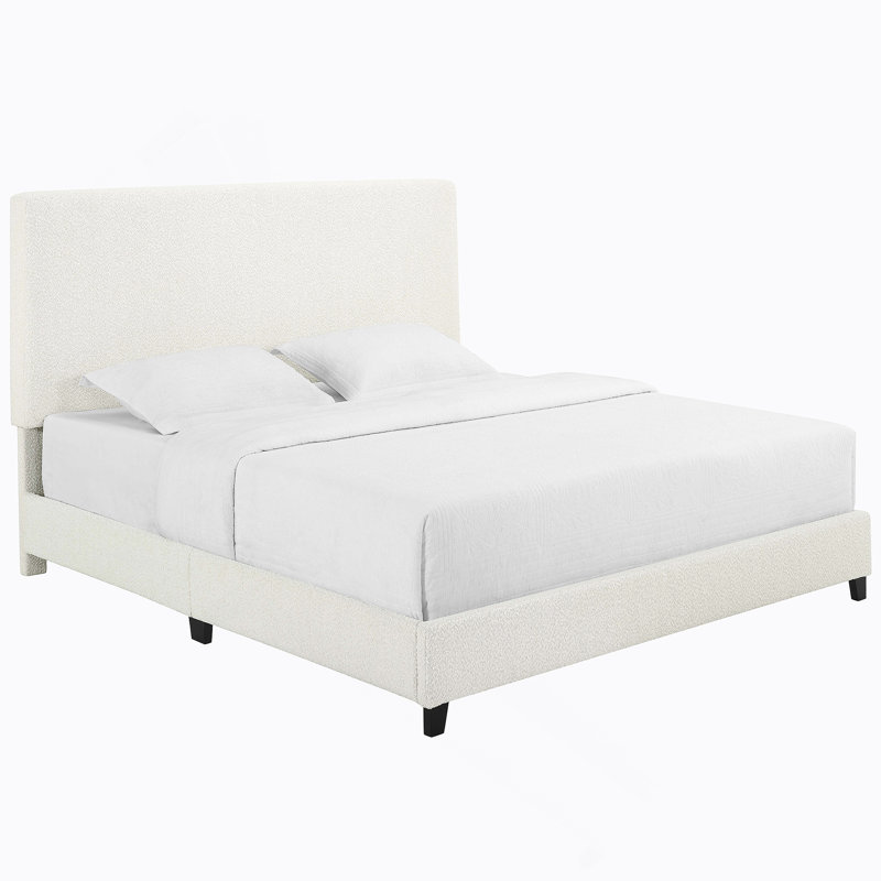 Lit plateforme en tissu d'ameublement, Grand