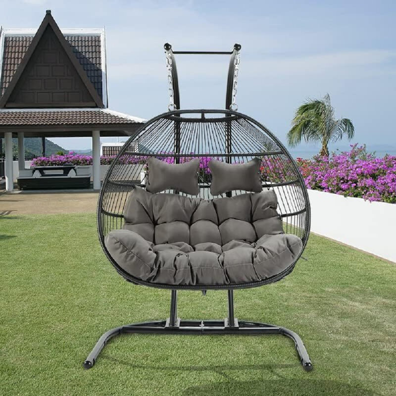 FAUTEUIL DOUBLE / COUSSIN, Gris