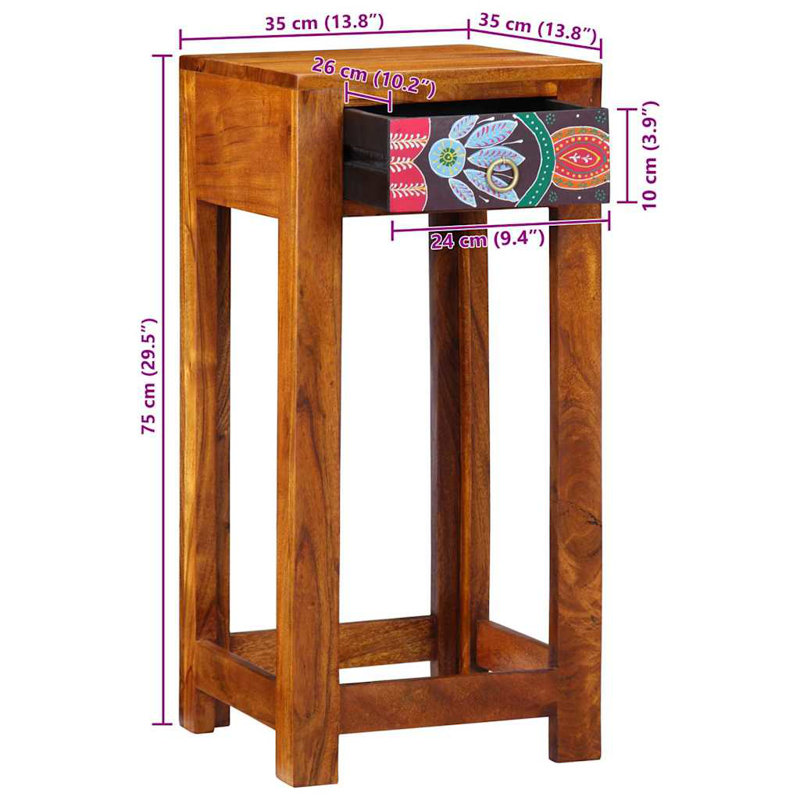 Solid Wood End Table