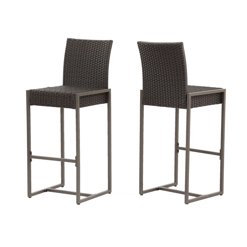 2 lampes d'extérieur - Style transitionnel, résistantes aux intempéries, structure en fer, brun foncé/gris, cadre noir, assemblage de 2 modèles, détails faits à la main