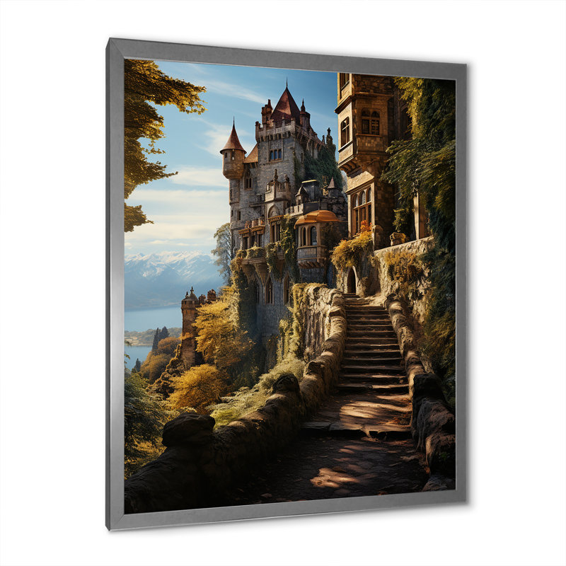 Yatta Castles Sunlit Stronghold sur toile, Cadre photo argenté, H 44 po x l 34 po x P 1,5 po
