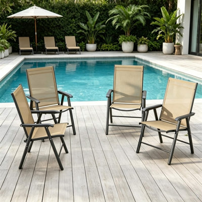 Garden Folding Chairs set of 4