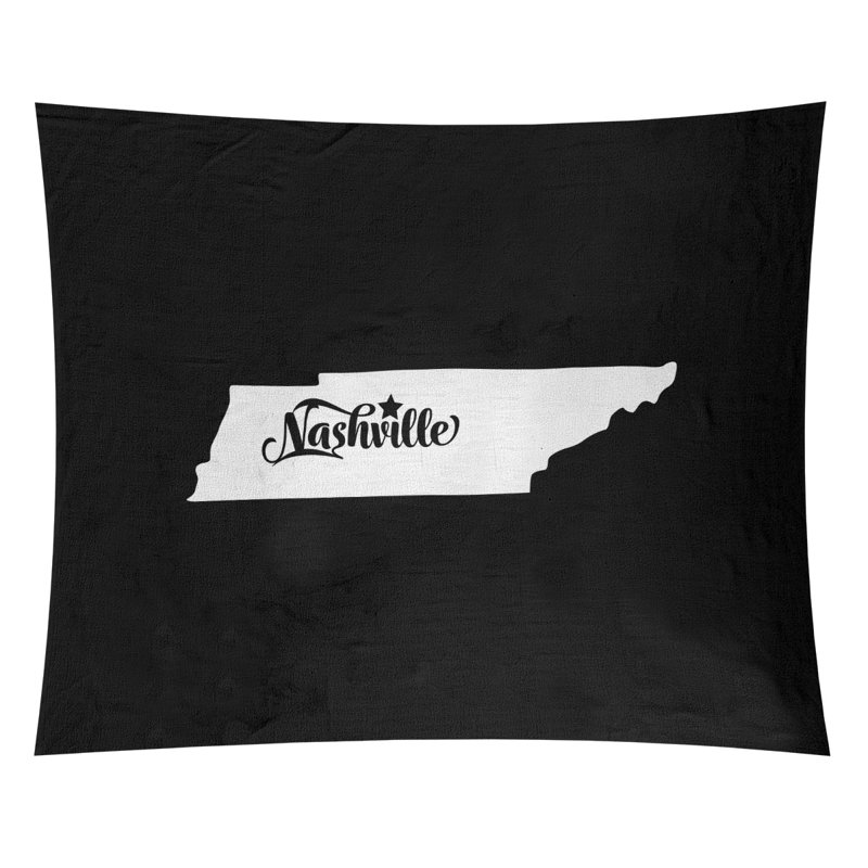 Tapisserie de Nashville, Tennessee, H 51 po x l 60 po, Noir