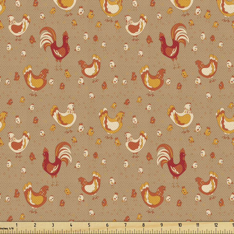 Brunilda Rooster Chicken Fabric