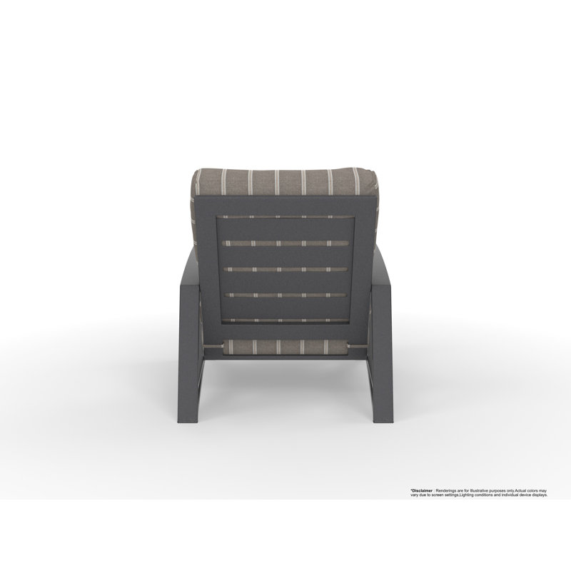 Arc Outdoor Lounge Chair, Sahara Cafe, Graphite